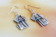 origami dog earrings