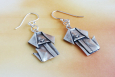 origami dog earrings