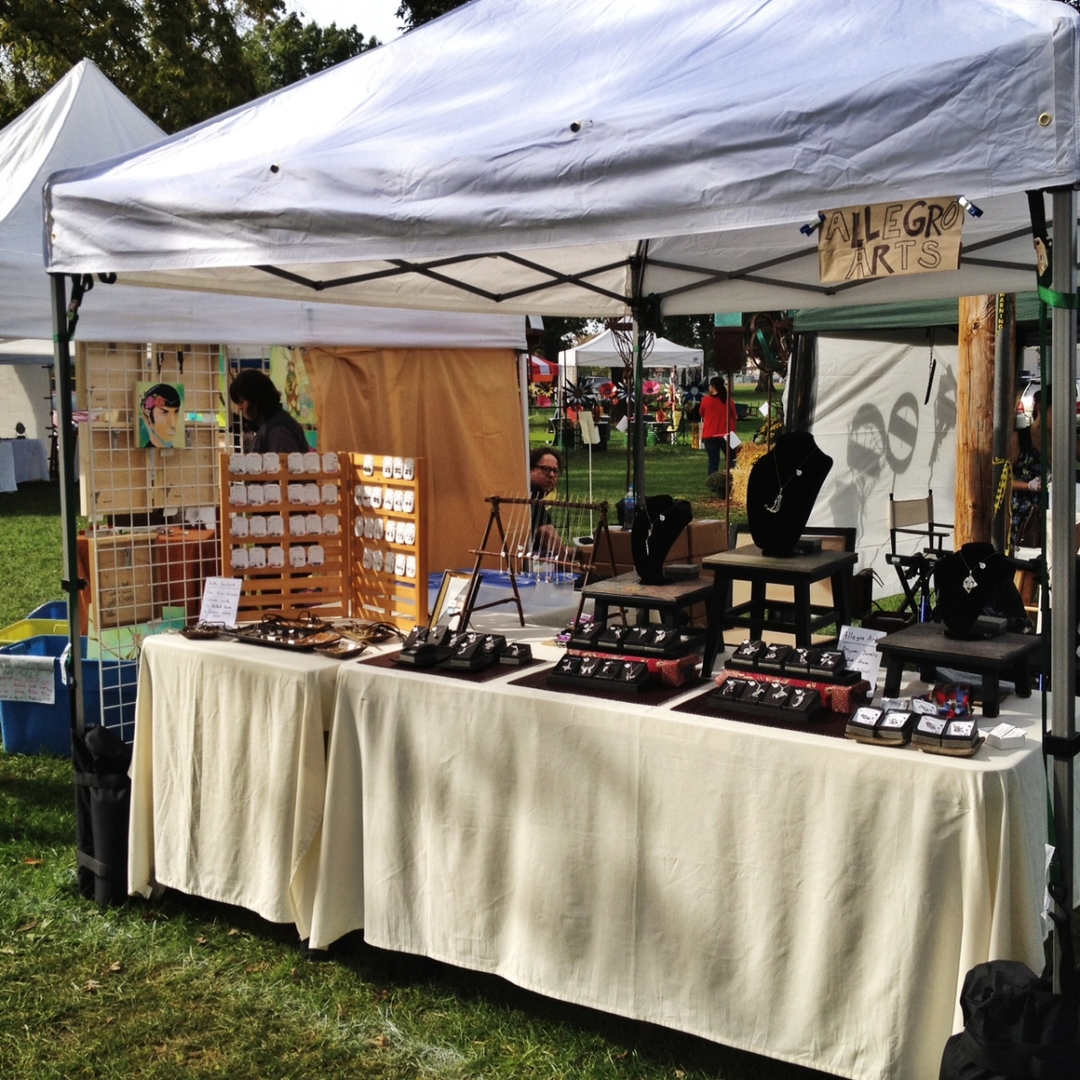 Allegro Arts booth at the festival